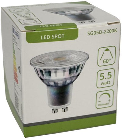 Faretto LED gu10 230v 5,5-50w 60gr 2200k dimmerabile - led0680