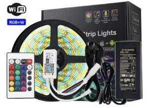Enzo led strip flex set 5m 5050 12v ip65 rgbw wifi compleet - led1091