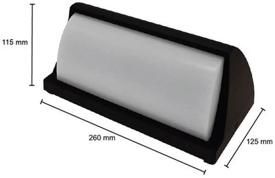 Lampada da parete a LED 12w rettangolo nero 3000k - 5082200