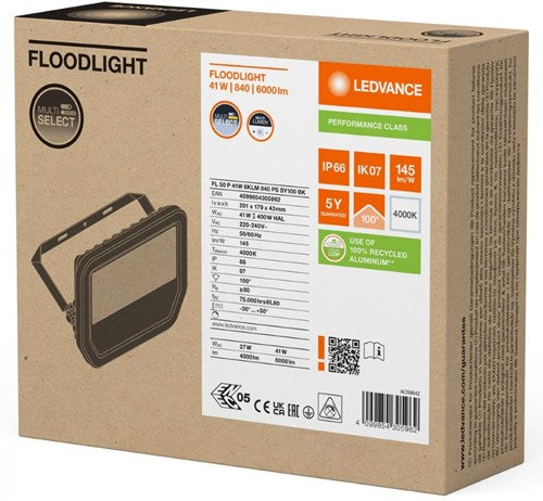 Lampada da cantiere LED Ledvance 50w 4000k nera - 5017531