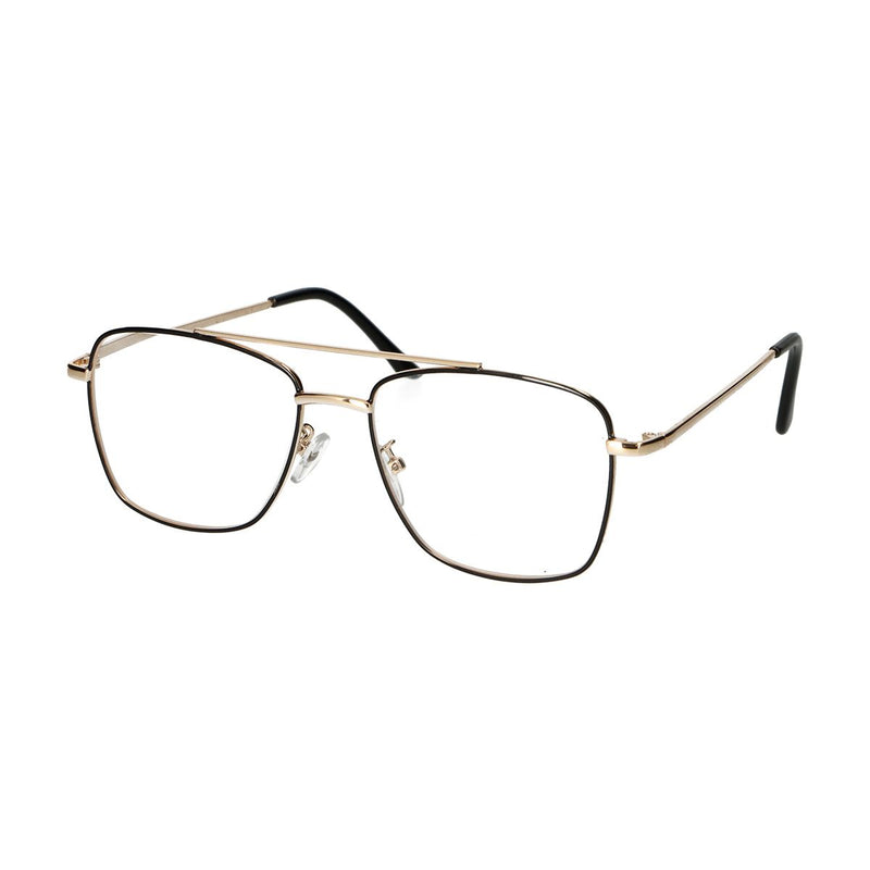 Spectrum Spectrum Reading Glasses Vintage Pilot Metal Gold Black 2.00