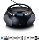 Radio portatile Lenco CD MP3 con USB e Bluetooth nera - SCD-331bk