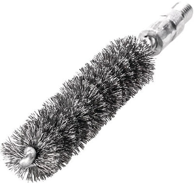 Spazzola per tubi Lessmann | lunghezza 115 mm d. 20 mm | filo d'acciaio ondulato | lunghezza deposito 80 mm | 1 pezzo - 500320 500320