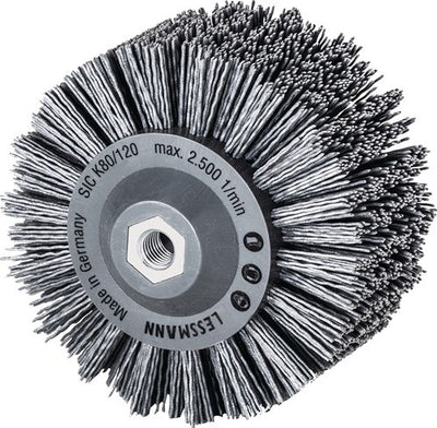 Spazzola tonda Lessmann | D. 140 mm m14 | spazzole abrasive sic grana 80 60 mm | 2500 min-¹ | 1 pezzo - 402880 - 402880