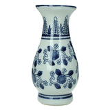 Kersten vaas aardewerk blauw wit 8x8xh15 - afbeelding 1