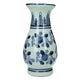 Jarrón Kersten loza azul blanco 8x8xh15