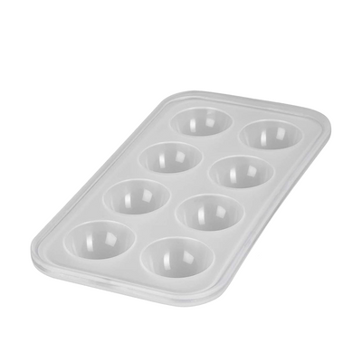 Abi levivo ice cube mold silicone semicircle 8 cubes white