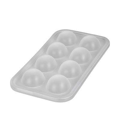Abi levivo ice cube mold silicone semicircle 8 cubes white