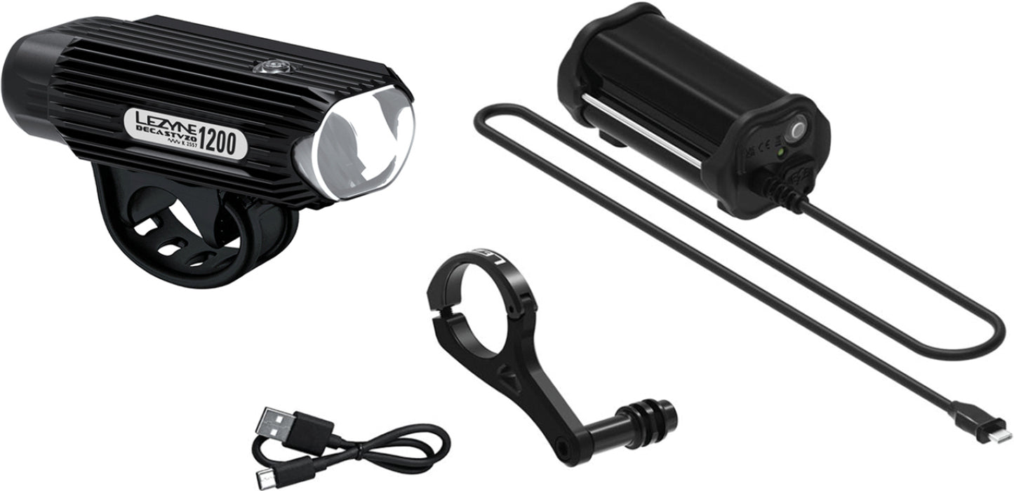 Lezyne deca stvzo 1200 kit de iluminación cargado