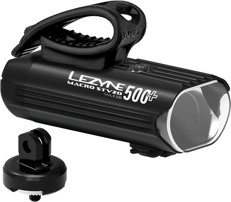 Luz delantera de marcha atrás Lezyne macro stvzo 500+ + kit cargado