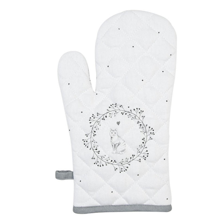 Guanto da forno Clayre Eef gatto 18x30 cm