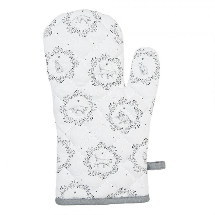 Guanto da forno Clayre Eef gatto 18x30 cm