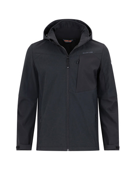 LIFE LINE MURRAY Softshell Jacket Men Black Size xxl