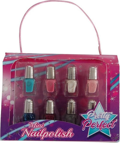 Esmalte de uñas de juguete de bonos justo y con brillo, bastante perfectas 8 piezas