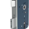 Cerradura de puerta de seguridad Lips 2422 | kg** | dm65mm | pc72mm | agujero de manivela 8 mm | placa frontal acero inoxidable 24x235mm rectangular | dr 1+3 2+4 - 7266603
