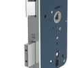 Cerradura de puerta de seguridad Lips 2422 | kg** | dm65mm | pc72mm | agujero de manivela 8 mm | placa frontal acero inoxidable 24x235mm rectangular | dr 1+3 2+4 - 7266603