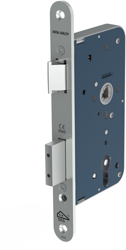 Cerradura de puerta de seguridad Lips 2422 | kg** | dm65mm | pc72mm | agujero de manivela 8 mm | placa frontal acero inoxidable 24x235mm rectangular | dr 1+3 2+4 - 7266603