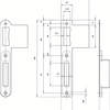 Lips 2422 cubeta con cierre vlr con placa frontal rectangular de acero inoxidable con labio extendido | kg** | Para cerraduras de seguridad serie 2400. - 10038260