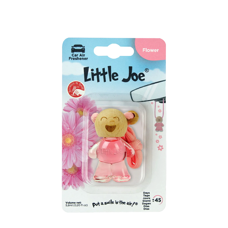 Ambientador de coche little joe botella cristal flor