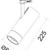 Lival Faretto LED su binario trifase 29w 3000k nero 15-60gr lival surt - 5050622