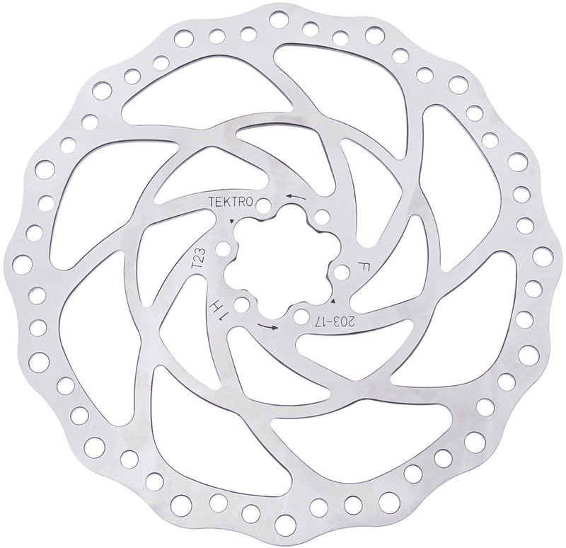 TEKTRO TR203-17 Disco Freno Rotore Ø203mm 2,3 mm 6 punti in argento