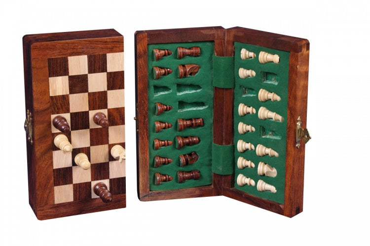 Longfield Games Set de ajedrez de madera plegable de 12.5 cm Brown Natural