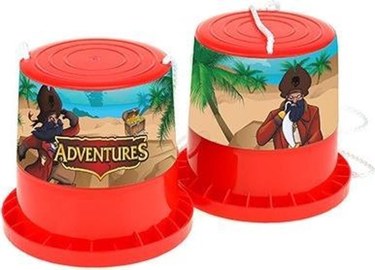 Toi-toys 2 piraten loopklossen met touw