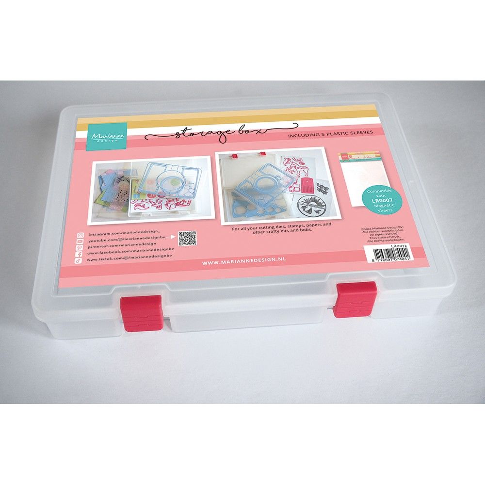 Design Marianne • scatola portaoggetti, 5 custodie in plastica incluse