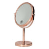 Specchio JVDL a piedi rosé oro 30,5 cm 7x ingrandimento