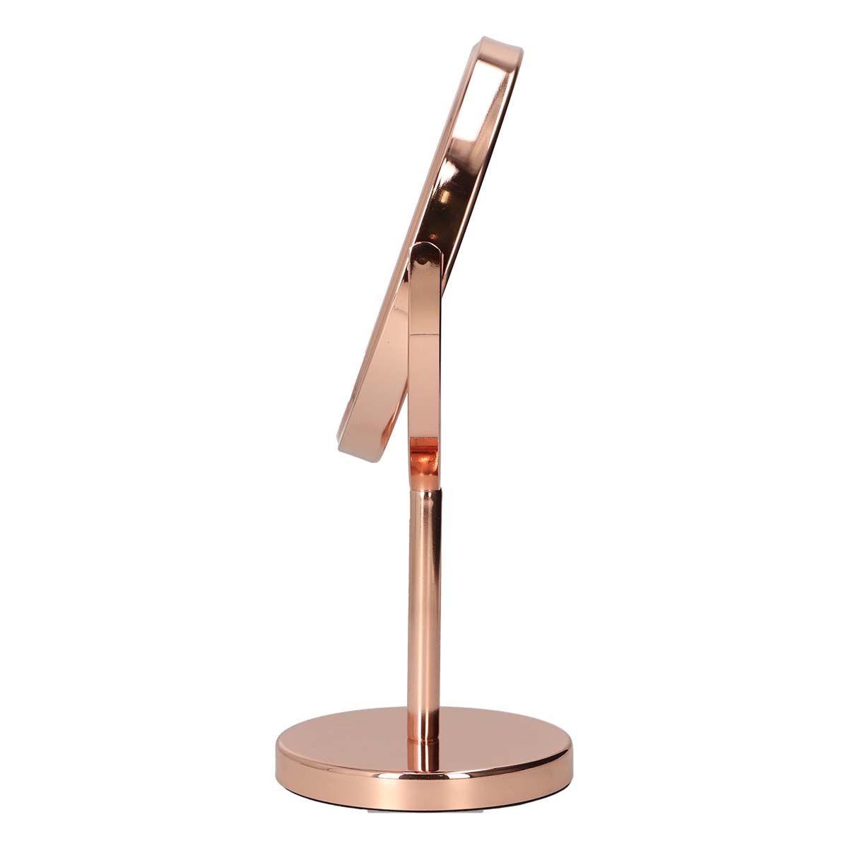 Specchio JVDL a piedi rosé oro 30,5 cm 7x ingrandimento