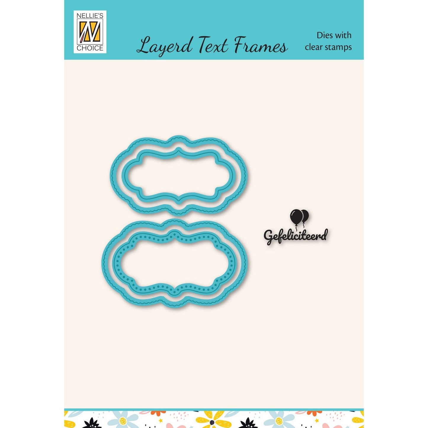 La scelta di Nellie • fustella per timbro trasparente con testo congratulazioni 5 pz.