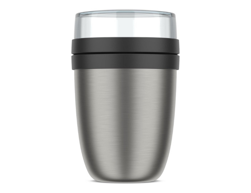 Mepal lunchpot ellipse - geïsoleerd - nordic black - 500 ml + 200 ml