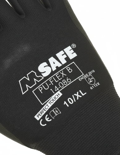 Oxxa pu-flex 14-086 glove black 10 (u)