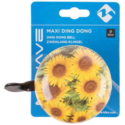 M-wave Bicycle Bell Ding-dong-dong Ø80mm Giallo girasole