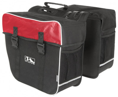 M-wave doble bolsa de bicicleta amsterdam 30l rojo