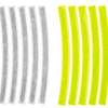 M-Wave Reflecterende Stickers Wit + Geel 16 Stuks