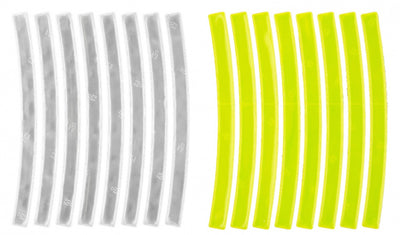 Adesivi riflettenti m-wave bianchi + giallo 16 pezzi