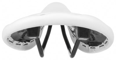 M-Wave Rivet Race Saddle unisex imitación de cuero blanco