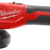 Milwaukee m18 blsag125x-0 | amoladora angular m18 | 125 mm | sin escobillas | interruptor deslizante | sin cargadores de baterias - 4933492643