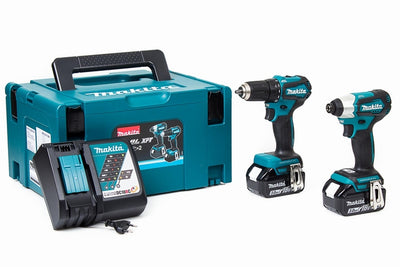 Makita dlx2220jx2 - ddf487 + dtd157 18v boor- schroefmachine + slagschroevendraaier 3,0 ah accu (2 st)