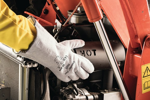 Guanto di sicurezza Ansell resistente al calore | misura 10 grigio e 388, e 407 psa categoria iii | 12 paia - 42-474-10 42-474-10