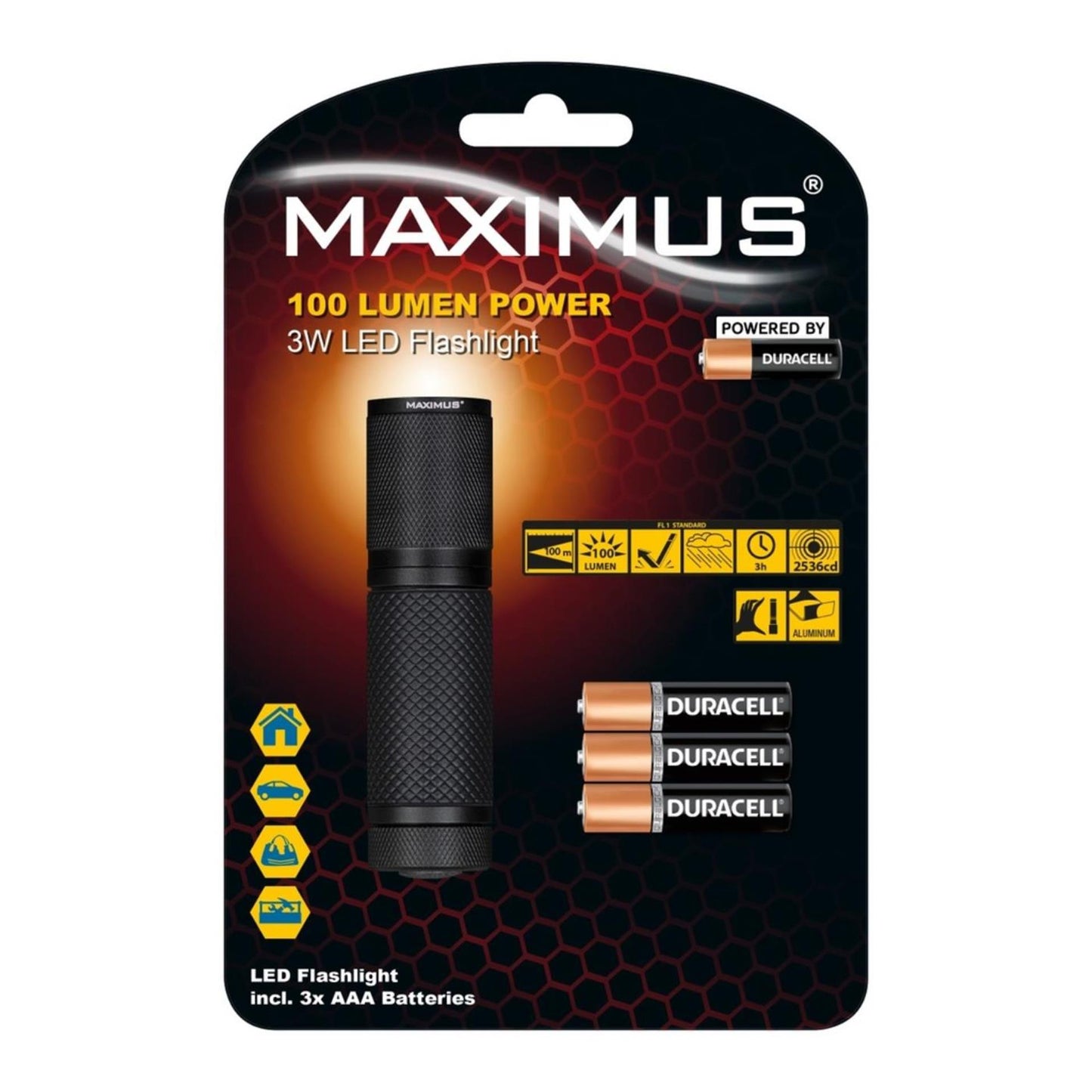 Linterna Maximus LED 3w ø2,8x10cm