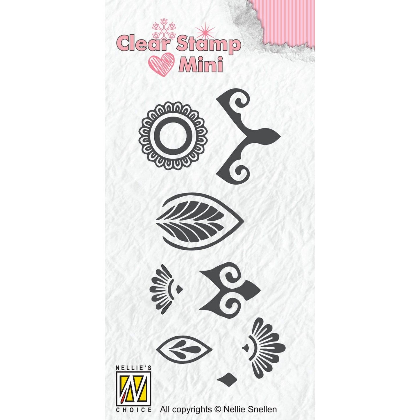 Nellie's choice • clear stamps mandala mini bloem-2