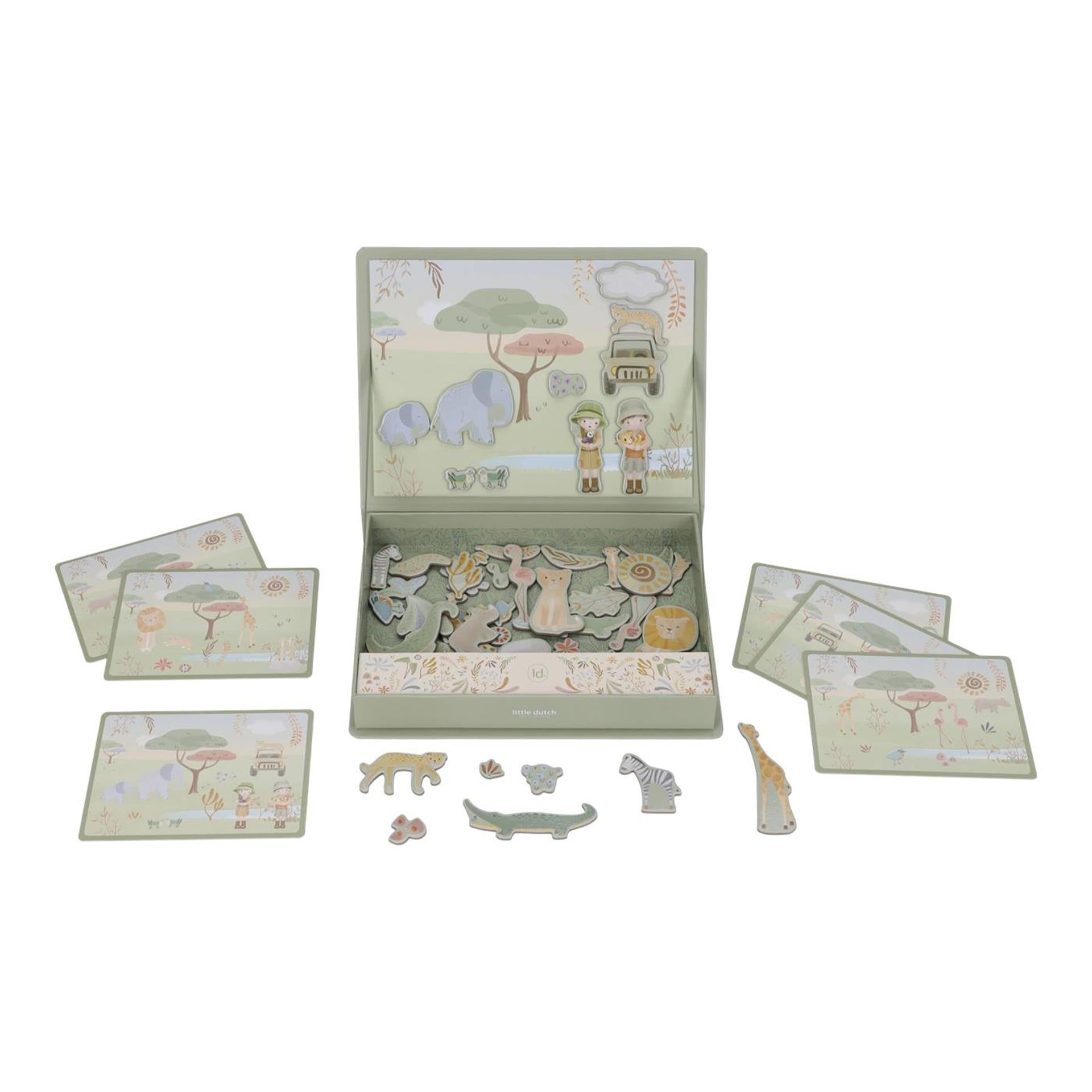 Tablero de juego magnético Little Dutch FSC - Safari Friends