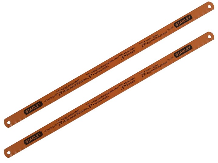 Hoja de sierra para metal para herramientas manuales Stanley de 300 mm - 24 dientes (tarjeta de 2 piezas) - 0-15-906