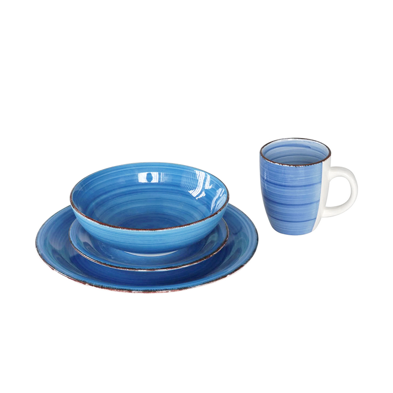 Servizio da tavola Maizinger blu da 16 pezzi