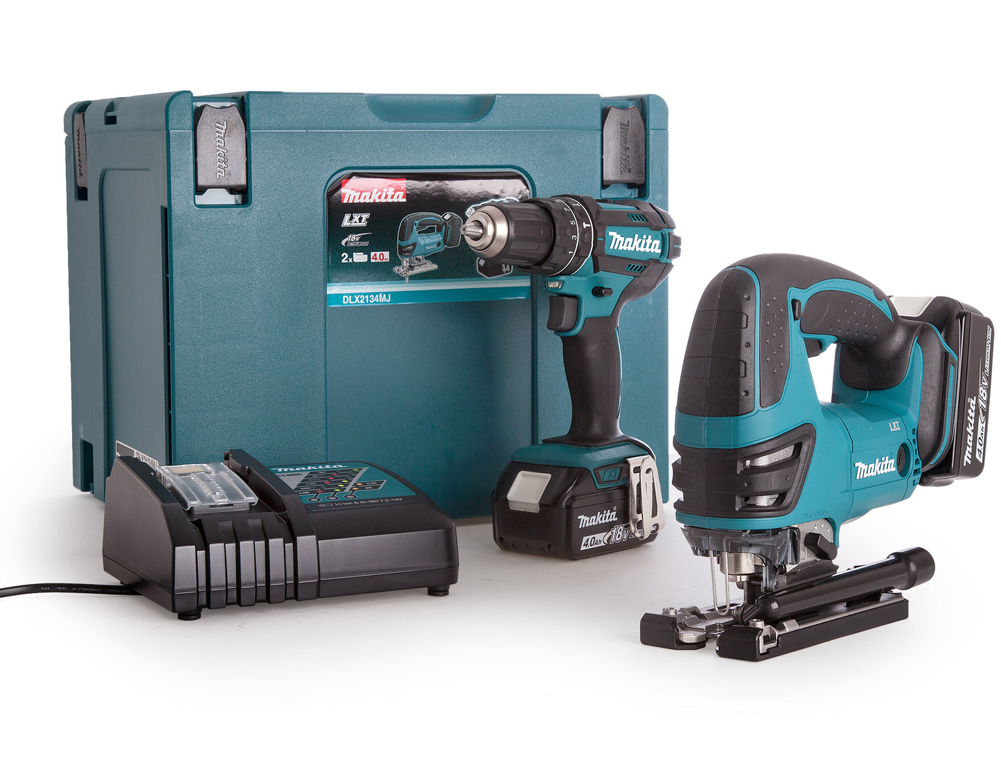 Makita dlx2134tj | dhp482 accu klopboormachine + djv180 accu decoupeerzaag | 18v 5.0ah li-ion