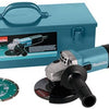 Makita 9558hnrgk3 | amoladora angular con interruptor de bloqueo | 230v | 125 mm | en caja de acero | incluido conjunto de accesorios