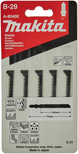 Makita accessoires makita decoupeerzaagblad gemelamineerd hout 42 mm t101ao - a-80400