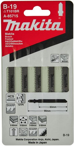 Makita accessoires makita decoupeerzaagblad b19 hout en kunststof